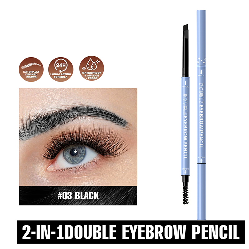 🔥2-in-1 Waterproof Brow Pencil & Gel – Micro-Fine Hair-Like Strokes🖌️