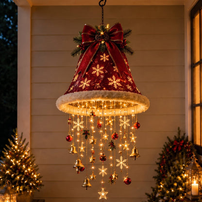 🎅 Merry hats Lighted Santa Hat Hanging Chandelier 🎄 | 5 Styles Warm White LED String Lights