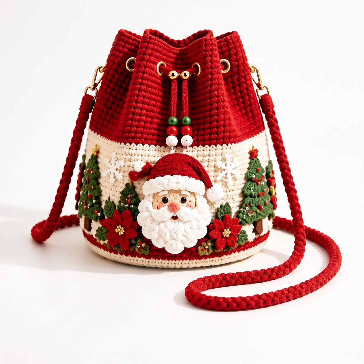 Christmas Crochet Crossbody Bag – Cute Festive Holiday Purse for Women