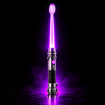 Galactic Glow Toothbrush – LED Light-Up Manual Toothbrush