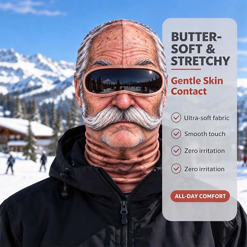 Realistic Face Balaclava – Funny Ski & Snowboard Mask for Cold Weather Adventures, Unisex Adult One Size (21-24") ⛷️