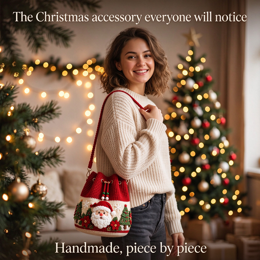 Christmas Crochet Crossbody Bag – Cute Festive Holiday Purse for Women