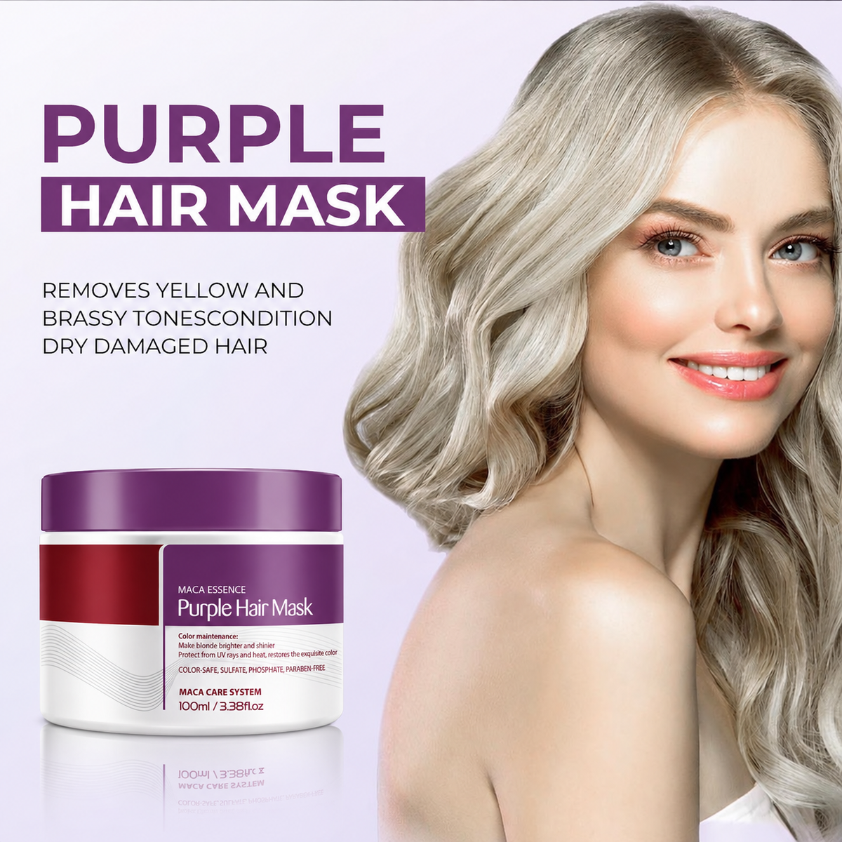 KeratinMask: Farve Og Dybde Reparationslilla Keratin Toning Harmaske