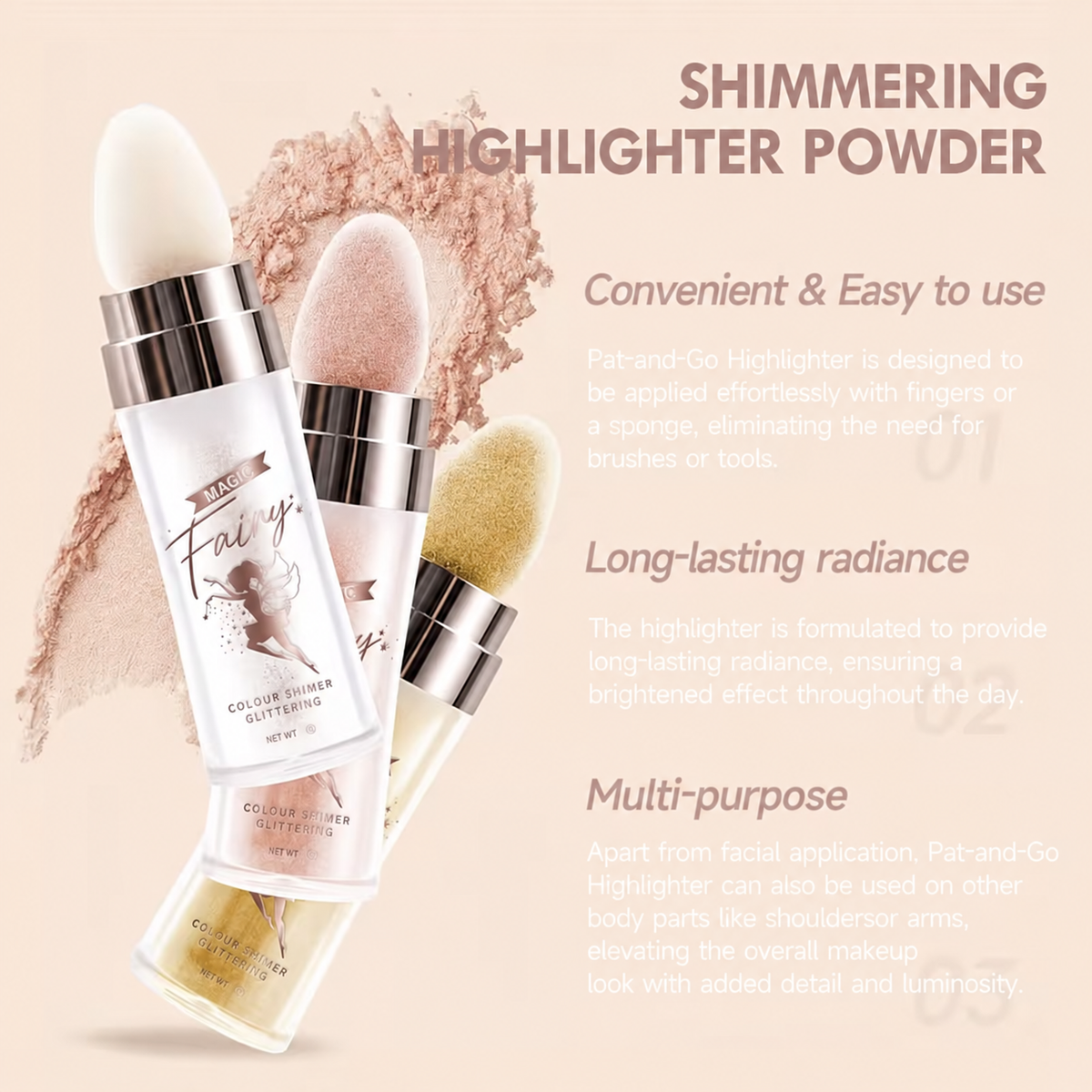 🎉Hot Sale🎉Highlighter Powder Glitter Stick for Makeup