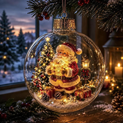 🎄 Lighted Christmas Diorama Globe Ornament: Magical Winter Wonderland Decor! 🎄