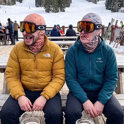 Realistic Face Balaclava – Funny Ski & Snowboard Mask for Cold Weather Adventures, Unisex Adult One Size (21-24") ⛷️