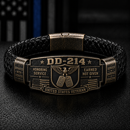 🎁DD-214 Veteran Honor Bracelet 🎖️ A Tribute to Service & Sacrifice ❤️