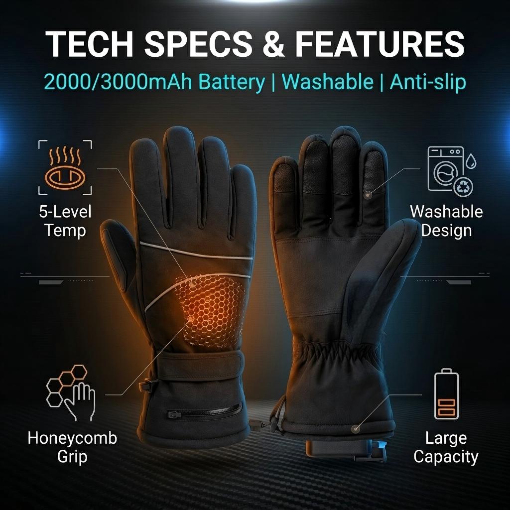 🧤❄️Rechargeable electric heated gloves for winter