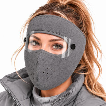 ❄️ Stay Warm All Winter – 2-in-1 Fleece Face Mask with Detachable Goggles
