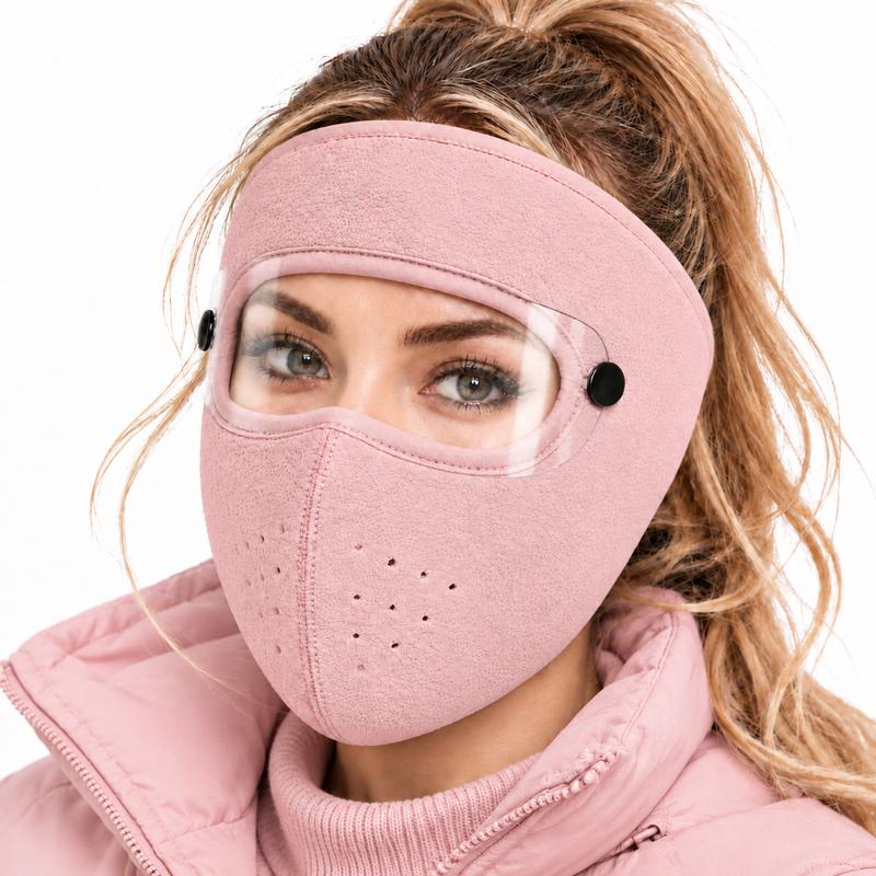 ❄️ Stay Warm All Winter – 2-in-1 Fleece Face Mask with Detachable Goggles