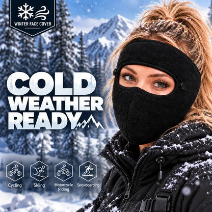 ❄️ Stay Warm All Winter – 2-in-1 Fleece Face Mask with Detachable Goggles