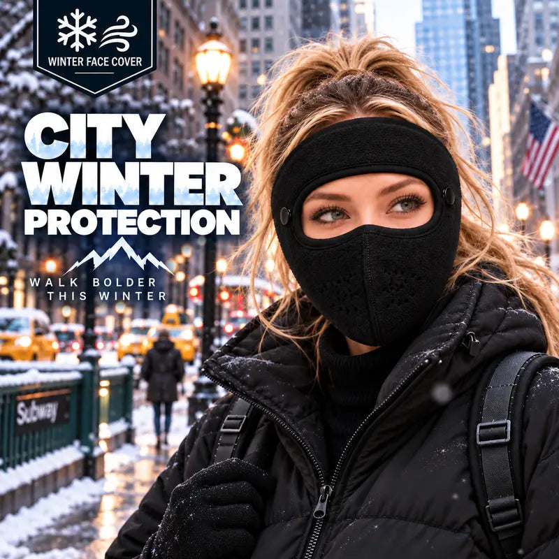 ❄️ Stay Warm All Winter – 2-in-1 Fleece Face Mask with Detachable Goggles