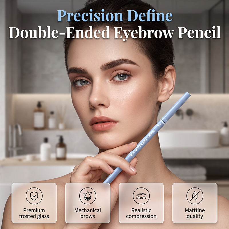 🔥2-in-1 Waterproof Brow Pencil & Gel – Micro-Fine Hair-Like Strokes🖌️