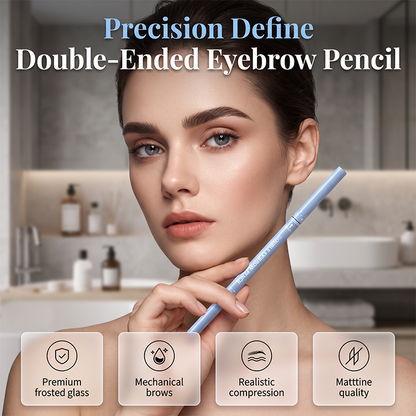 🔥2-in-1 Waterproof Brow Pencil & Gel – Micro-Fine Hair-Like Strokes🖌️