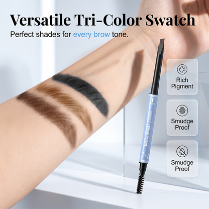 🔥2-in-1 Waterproof Brow Pencil & Gel – Micro-Fine Hair-Like Strokes🖌️