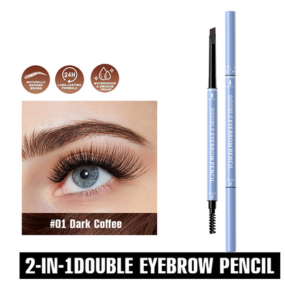 🔥2-in-1 Waterproof Brow Pencil & Gel – Micro-Fine Hair-Like Strokes🖌️