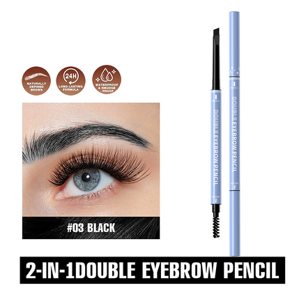 🔥2-in-1 Waterproof Brow Pencil & Gel – Micro-Fine Hair-Like Strokes🖌️
