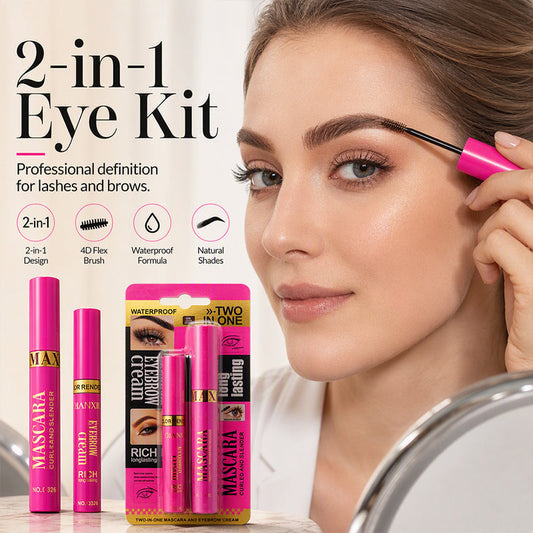 ✨ 2-in-1 Wimpermascara & Wenkbrauwcrème Set – Voor Perfecte Wimpers en Volle Wenkbrauwen ✨