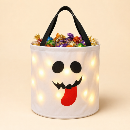 Light-Up Halloween Trick-or-Treat Bags with LED Lights 🎃